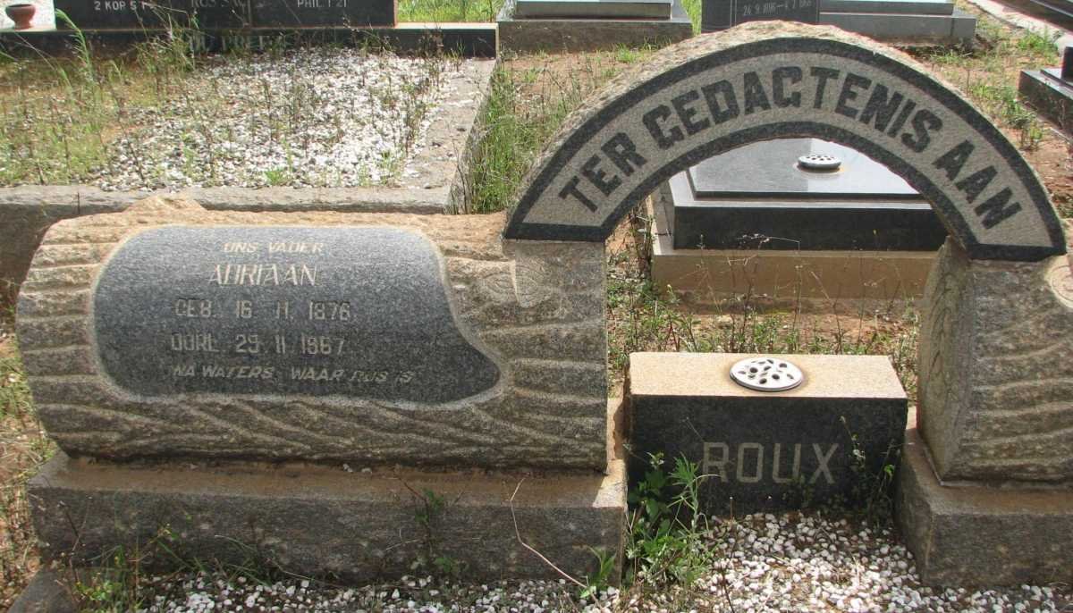 ROUX Adriaan 1876-1967