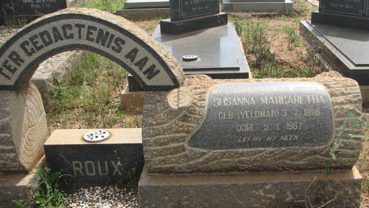 ROUX Susanna Margaretha nee VELDMAN 1886-1967