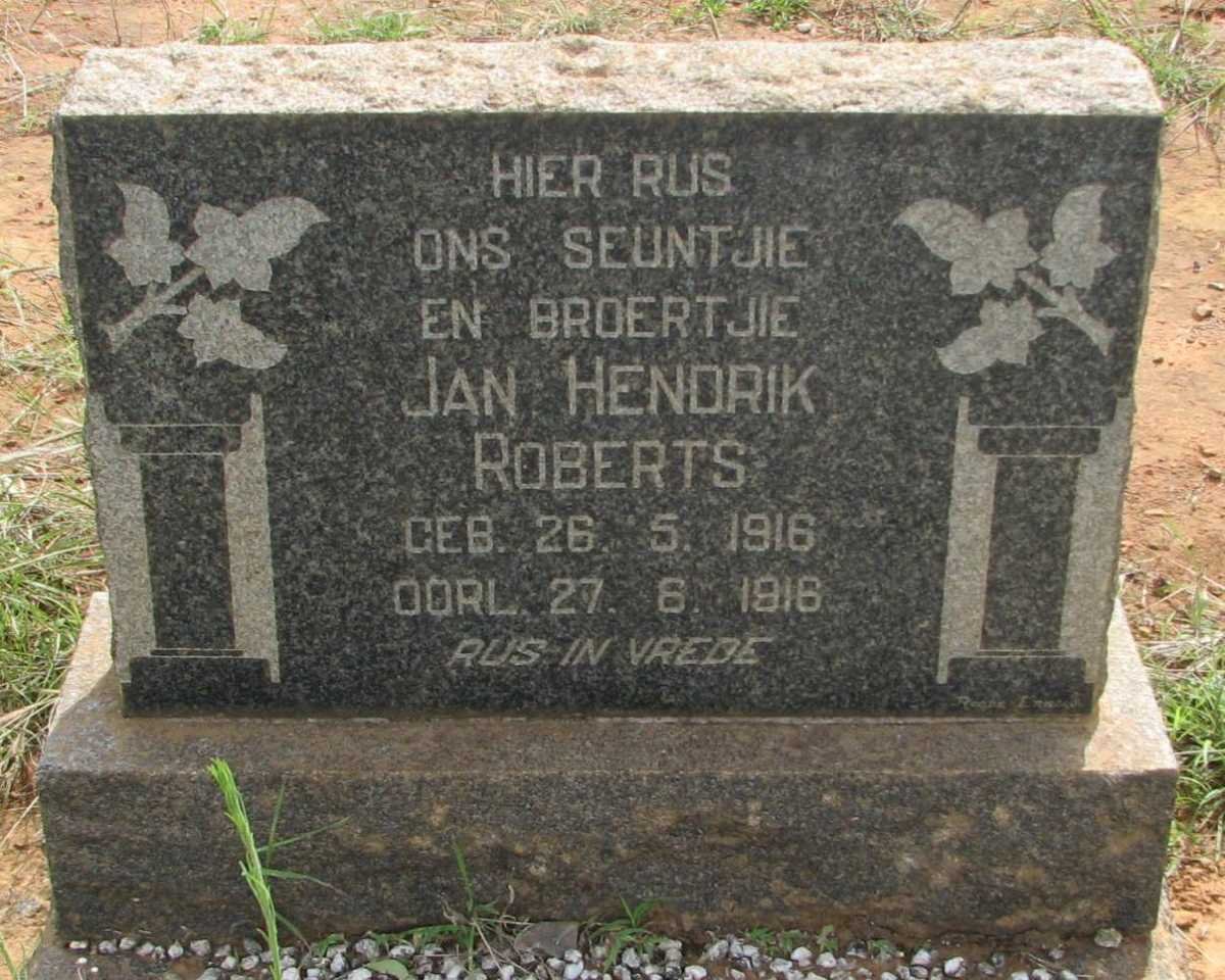 ROBERTS Jan Hendrik 1916-1916