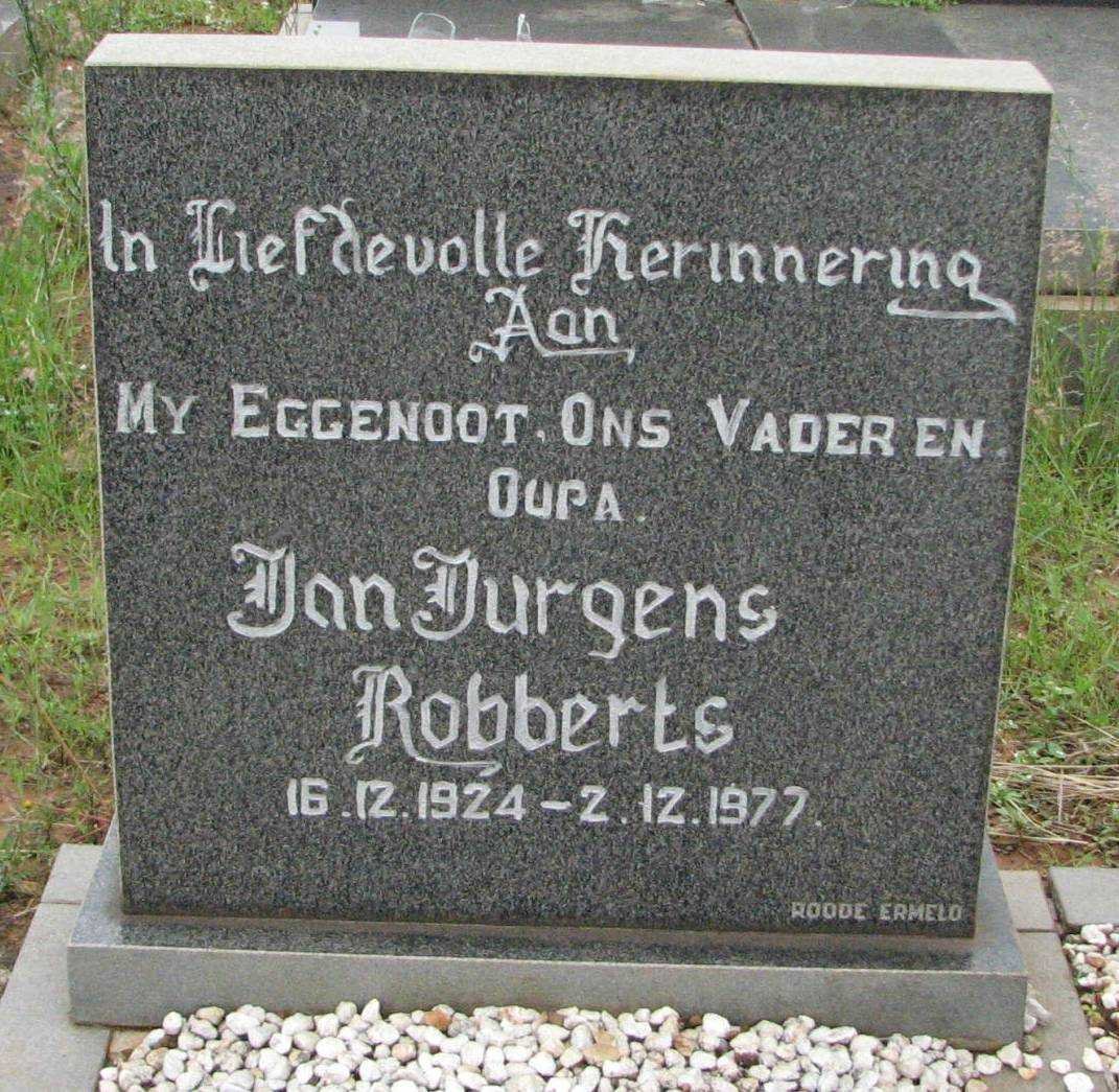 ROBBERTS Ian Jurgens 1924-1977