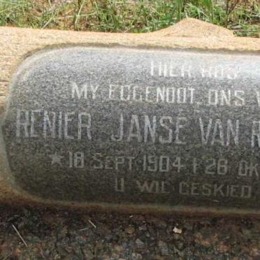 RENSBURG Renier, Janse van 1904-1963