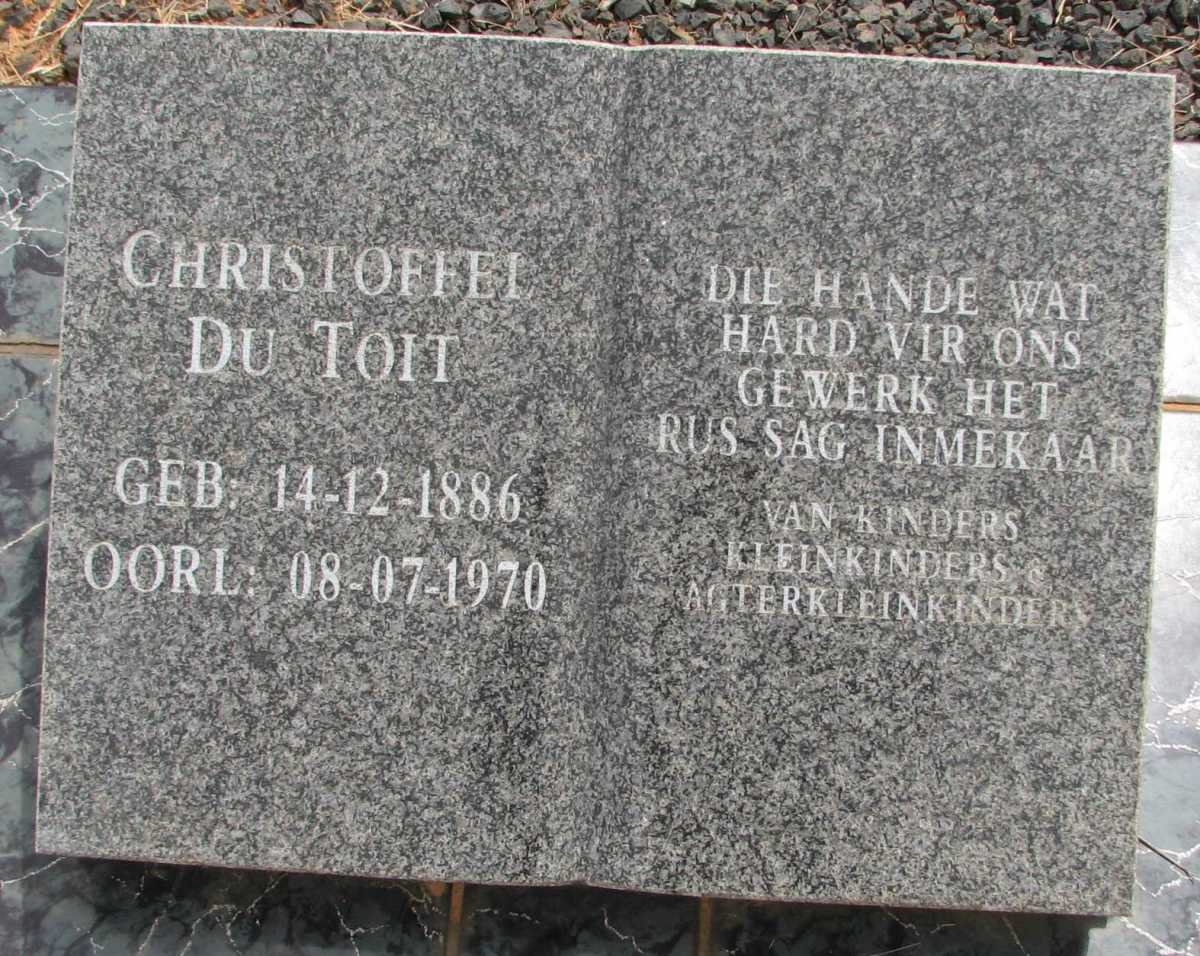 TOIT Christoffel, du 1886-1970