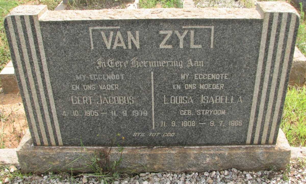 ZYL Gert Jacobus, van 1905-1979 &amp; Louisa Isabella STRYDOM 1908-1966