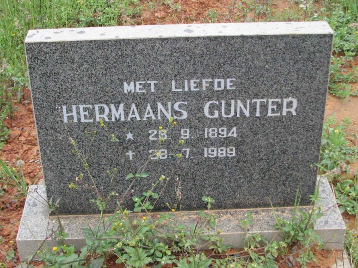 GUNTER Hermaans 1894-1989