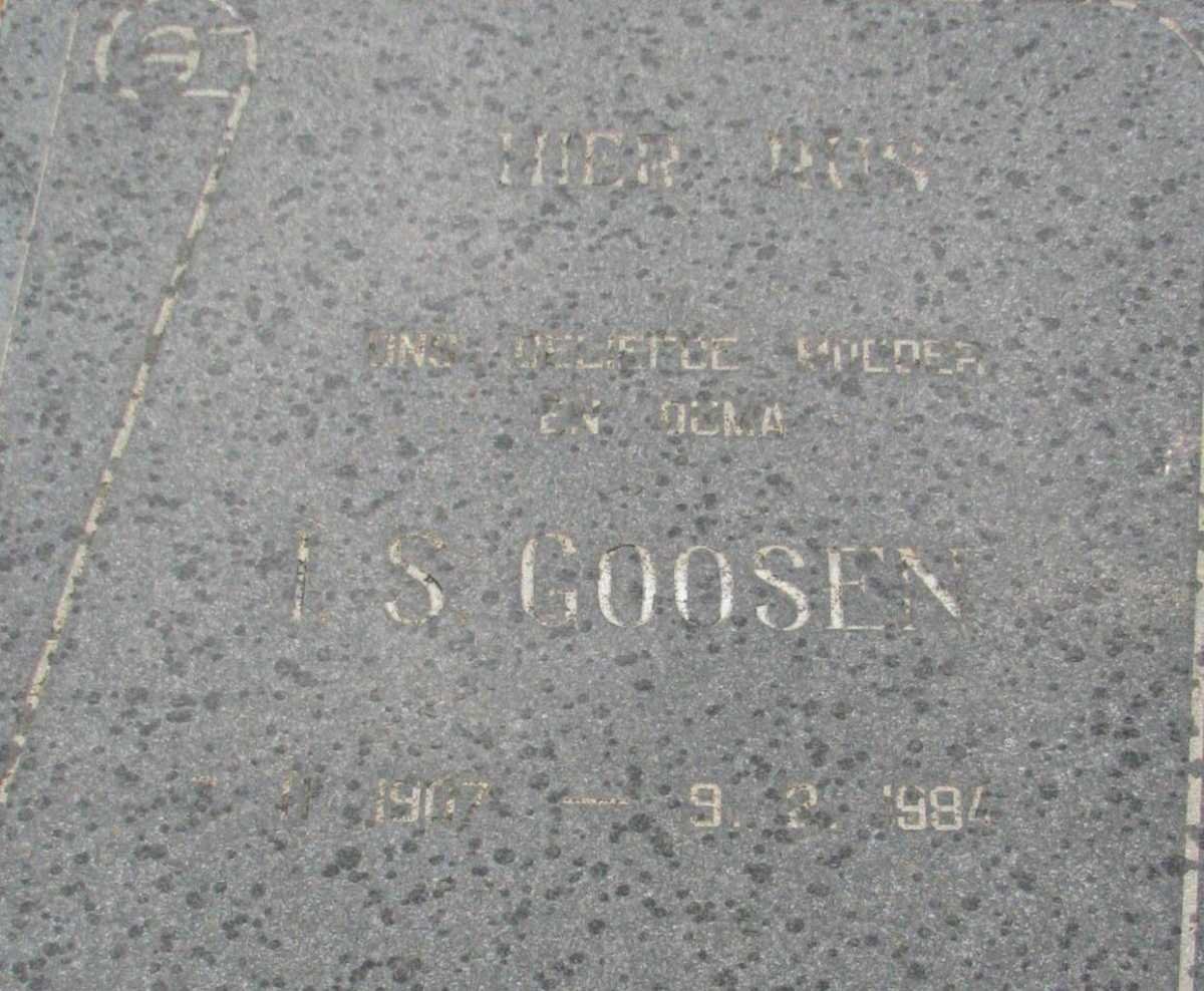 GOOSEN I.S. 1907-1994