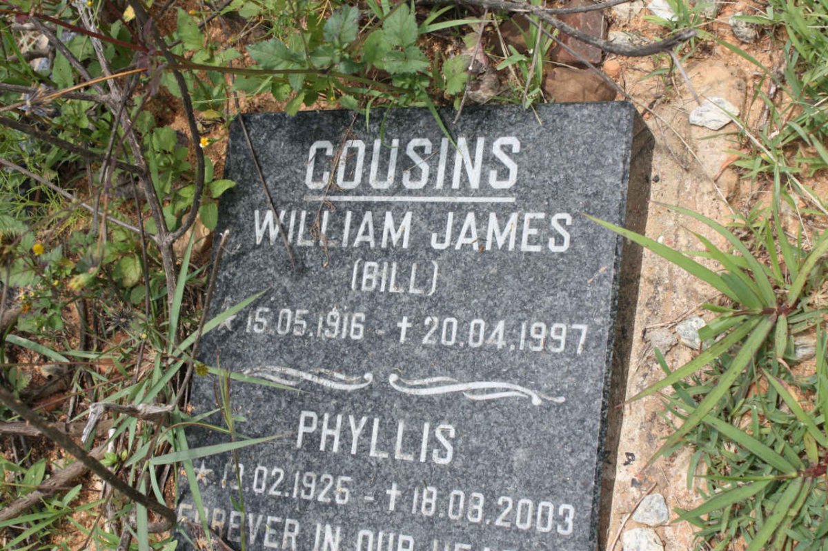 COUSINS William James 1916-1997 &amp; Phyllis 1926-2003