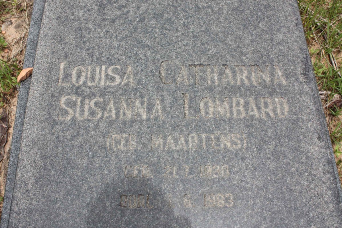 LOMBARD Louisa Catharina Susanna nee MAARTENS 19?-1983