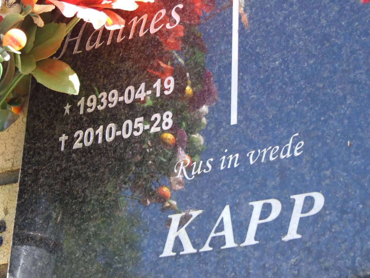 KAPP Hannes 1939-2010
