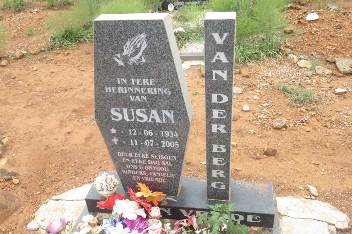BERG Susan, van der 1934-2005