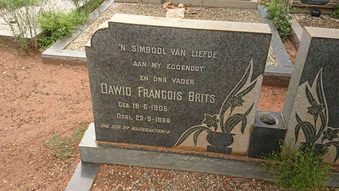 BRITS Dawid Francois 1905-1966 & Anna Wilhelmina C. 1916-1993 _1