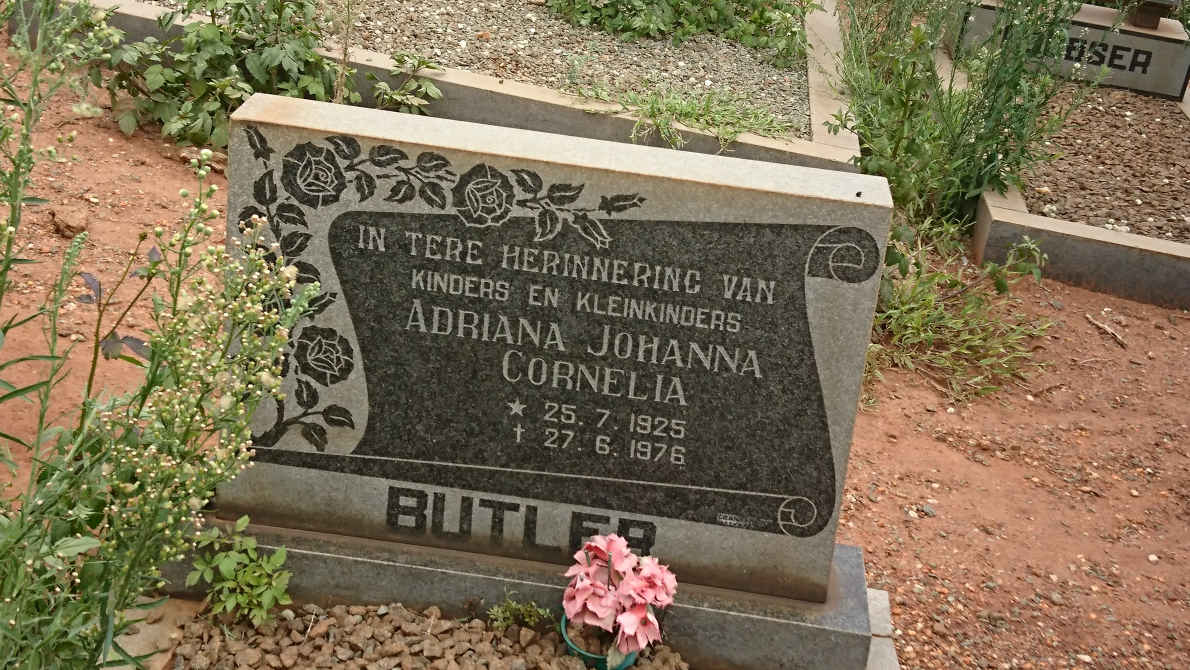 BUTLER Adriana Johanna Cornelia 1925-1976