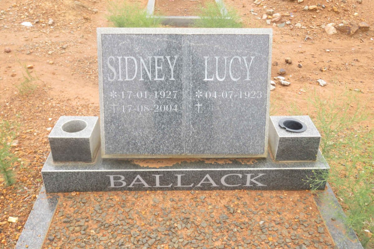BALLACK Sidney 1927-2004 &amp; Lucy 1923-