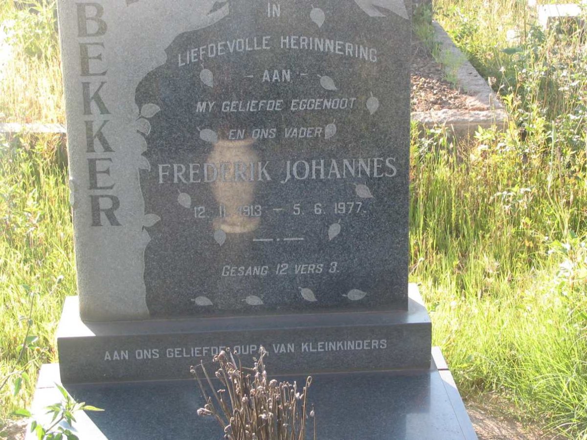 BEKKER Frederik Johannes 1913-1977