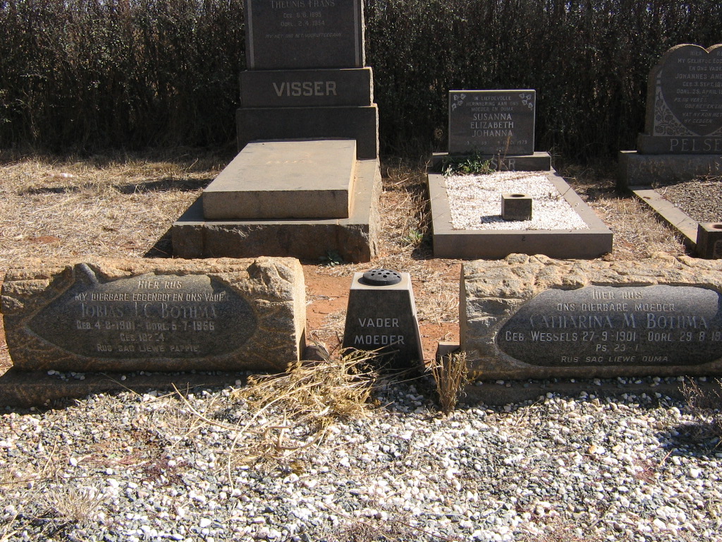 BOTHMA Tobias J.C. 1901-1956 &amp; Catharina M. WESSELS 1901-??