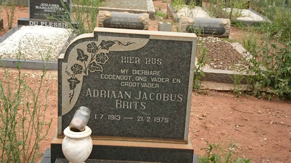 BRITS Adriaan Jacobus 1913-1975