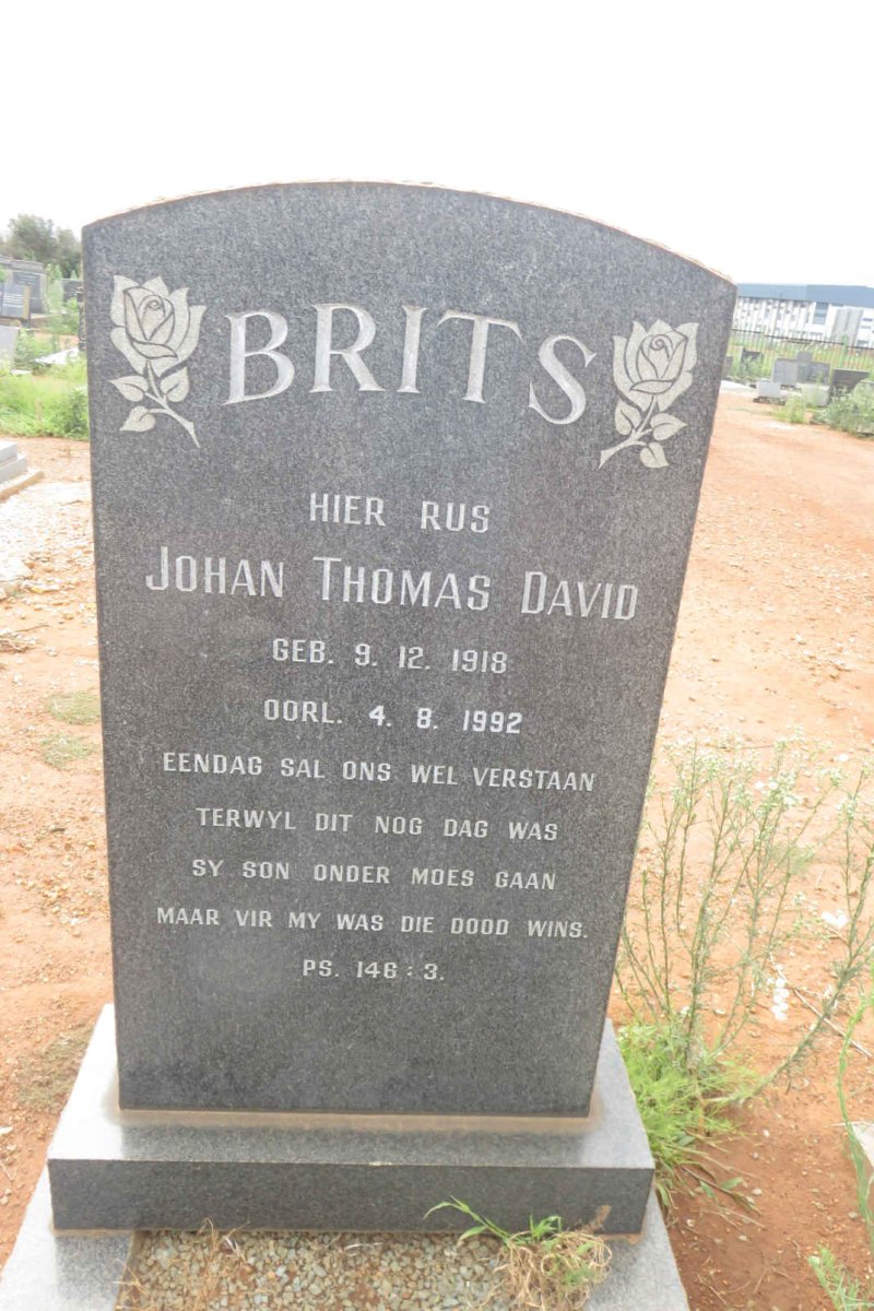 BRITS Johan Thomas David 1918-1992