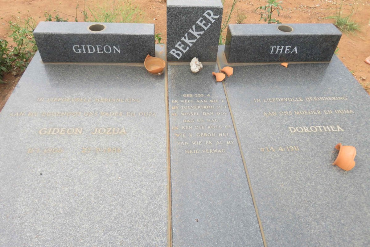 BEKKER Gideon Jozua 1908-1986 & Dorothea 1911- _1