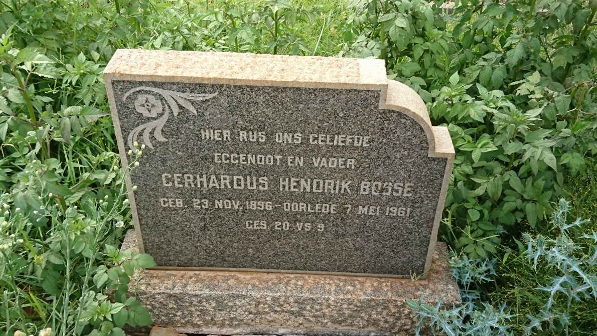 BOSSE Gerhardus Hendrik 1896-1961