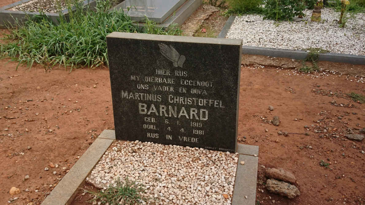 BARNARD Martinus Christoffel 1919-1981