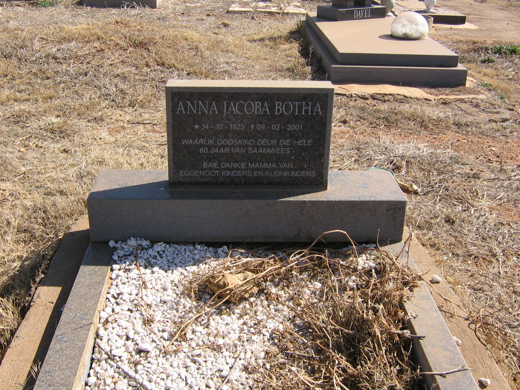BOTHA Anna Jacoba 1925-2001