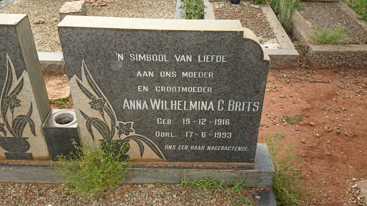 BRITS Dawid Francois 1905-1966 & Anna Wilhelmina C. 1916-1993 _2