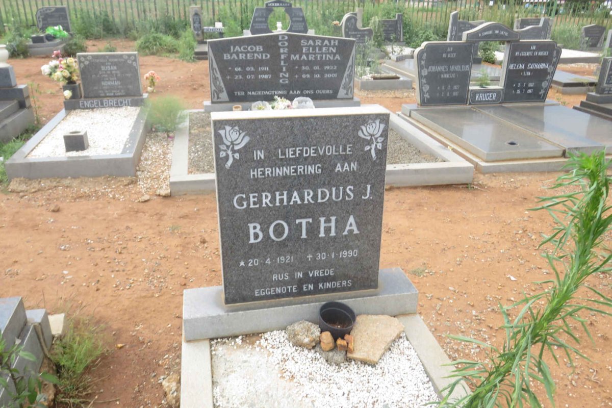 BOTHA Gerhardus J. 1921-1990