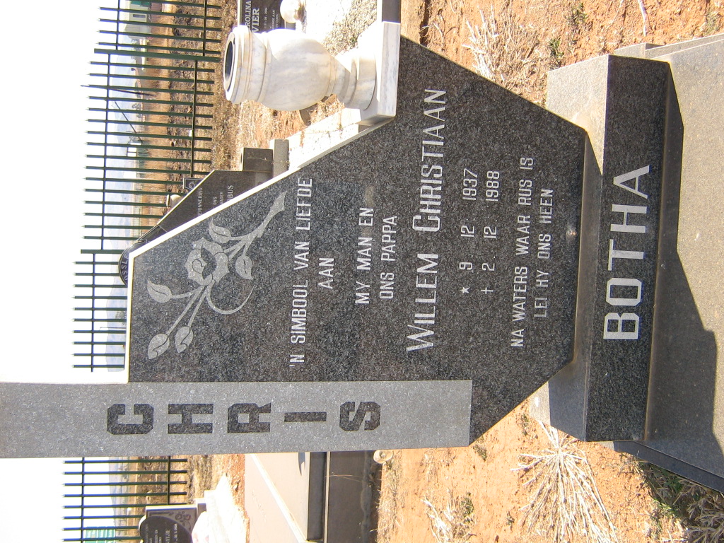 BOTHA Willem Christiaan 1937-1988