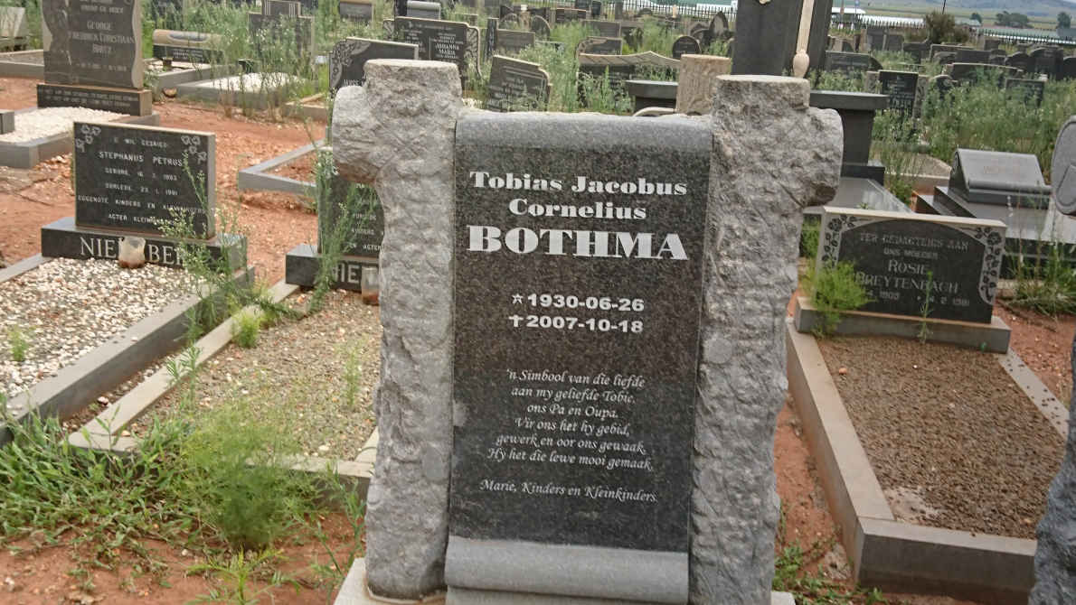 BOTHMA Tobias Jacobus Cornelius 1930-2007