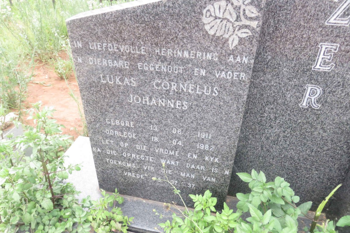 COETZER Lukas Cornelius Johannes 1911-1982 &amp; Aletta Gesina LAUBSCHER 1910-