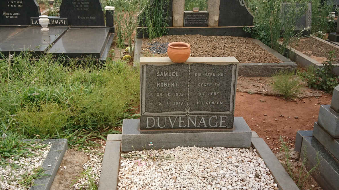 DUVENHAGE Samuel Robert 1932-1979