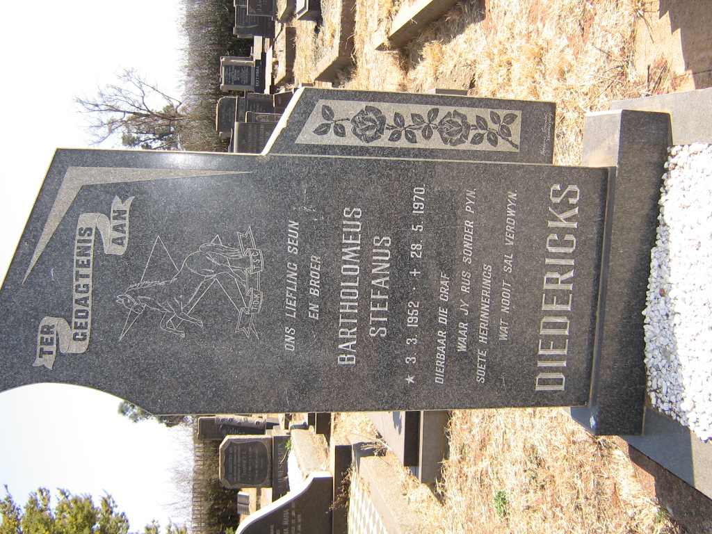 DIEDERICKS Bartholomeus Stefanus 1952-1970