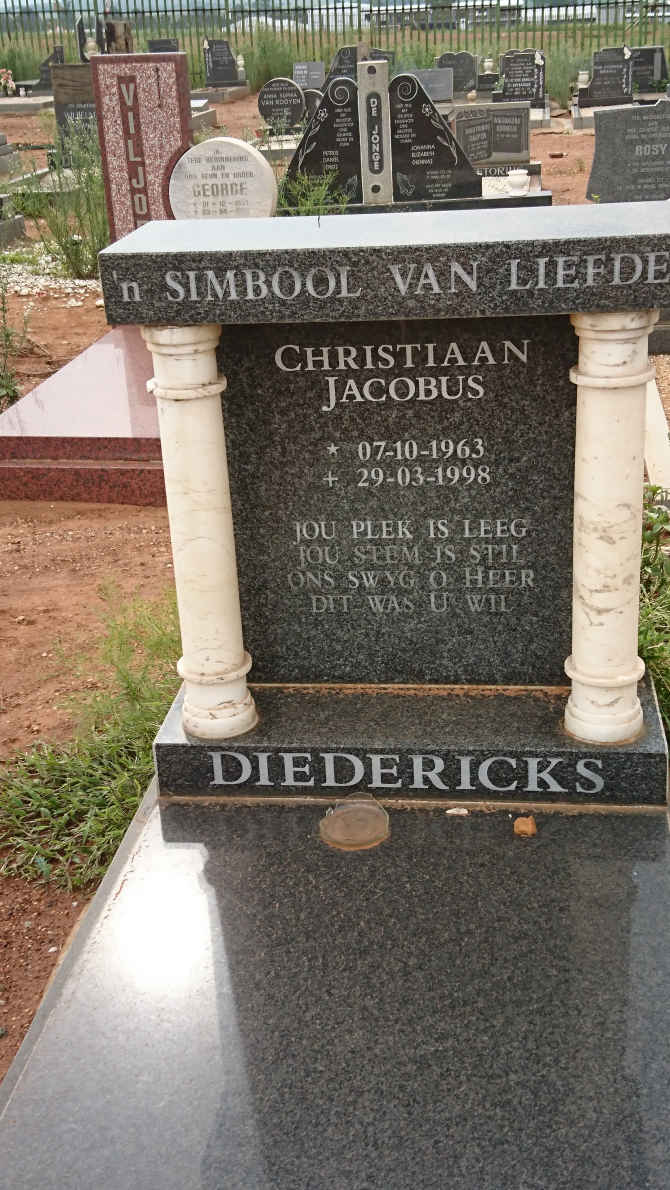 DIEDERICKS Christiaan Jacobus 1963-1998