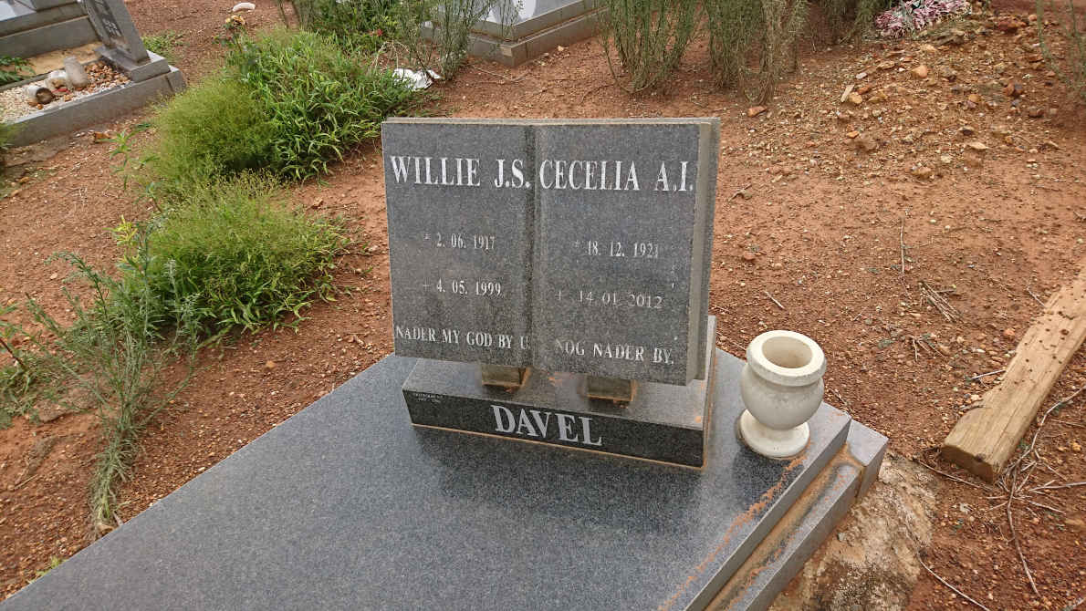 DAVEL J.S. 1917-1999 &amp; Cecelia A.I. 1921-2012
