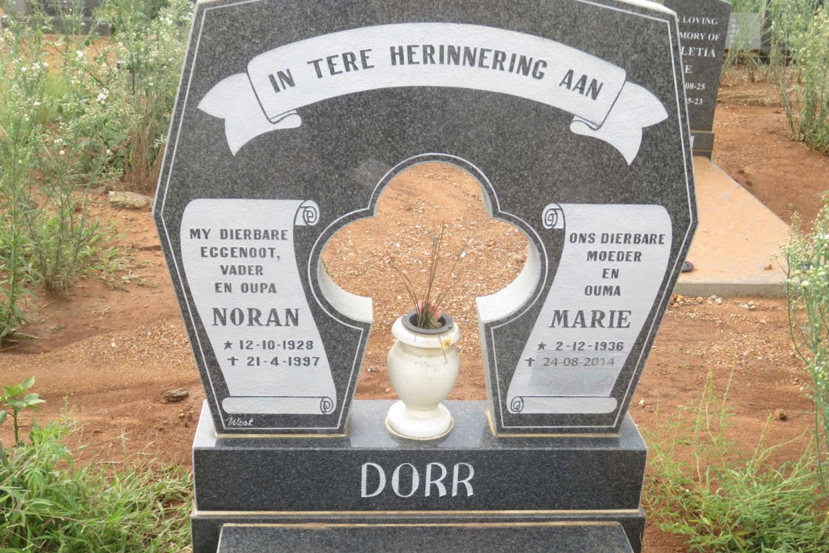 DORR Noran 1928-1997 &amp; Marie 1936-2014