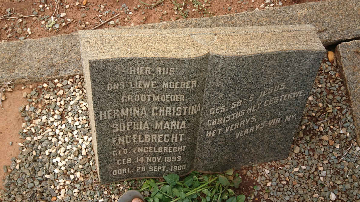 ENGELBRECHT Hermina Christina Sophia Maria nee ENGELBRECHT 1893-1960