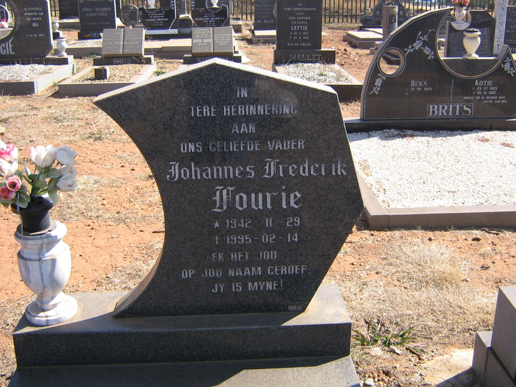 FOURIE Johannes Frederik 1942-1995