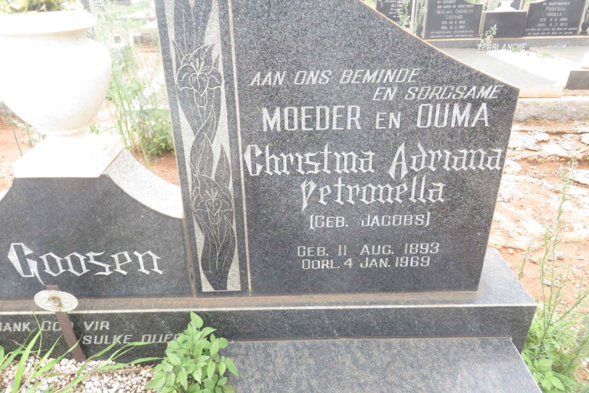 GOOSEN Anthonie Christoffel 1890-1969 & Christina Adriana Petronella JACOBS 1893-1969 _2