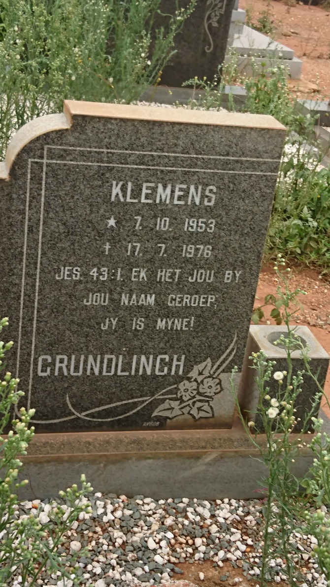 GRUNDLINGH Klemens 1953-1976