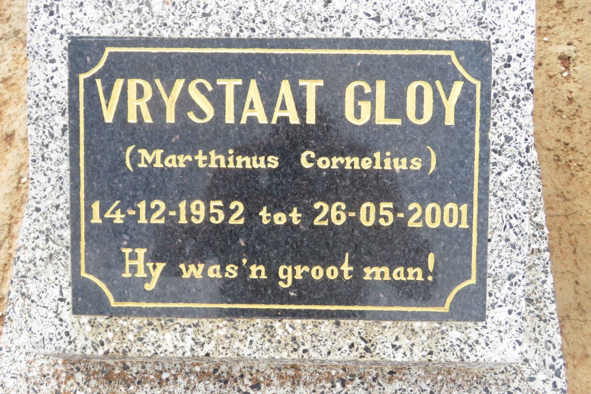 GLOY Marthinus Cornelius 1952-2001