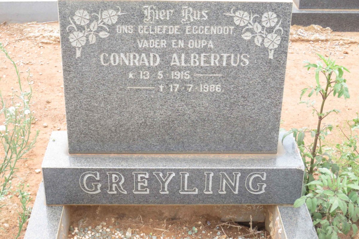 GREYLING Conrad Albertus 1915-1986