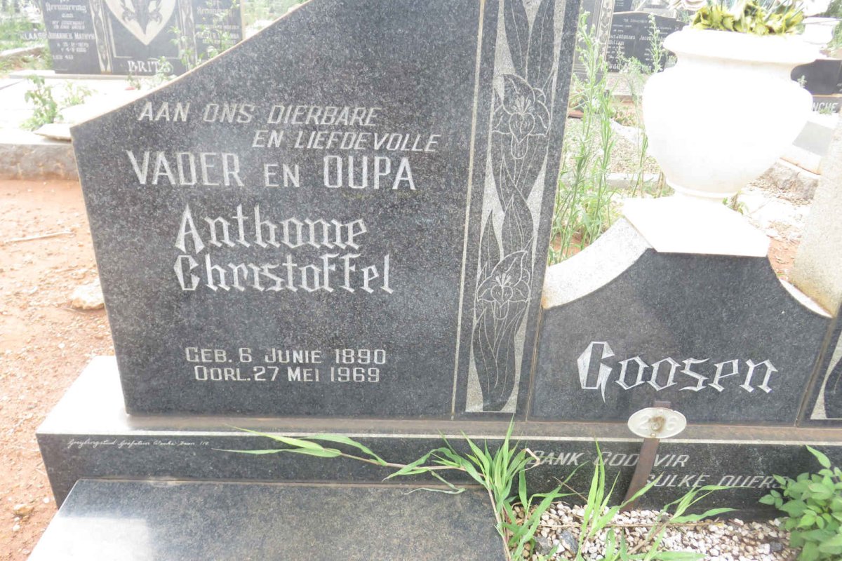 GOOSEN Anthonie Christoffel 1890-1969 & Christina Adriana Petronella JACOBS 1893-1969 _1