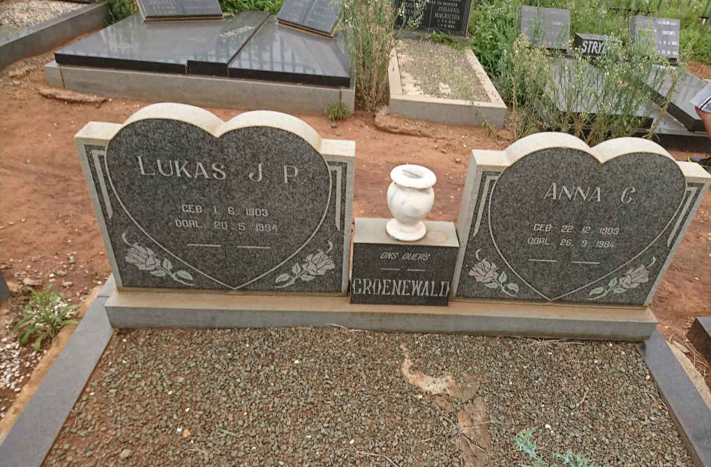 GROENEWALD Lukas J.P. 1903-1994 & Anna C. 1903-1984