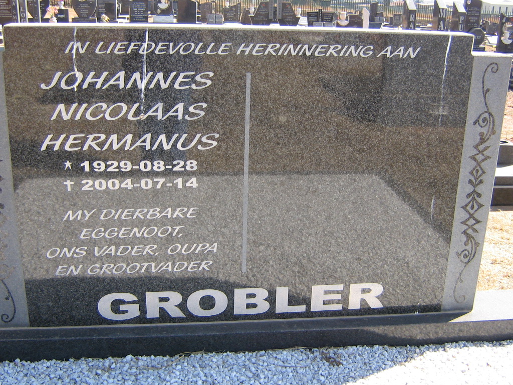 GROBLER Johannes Nicolaas Hermanus 1929-2004