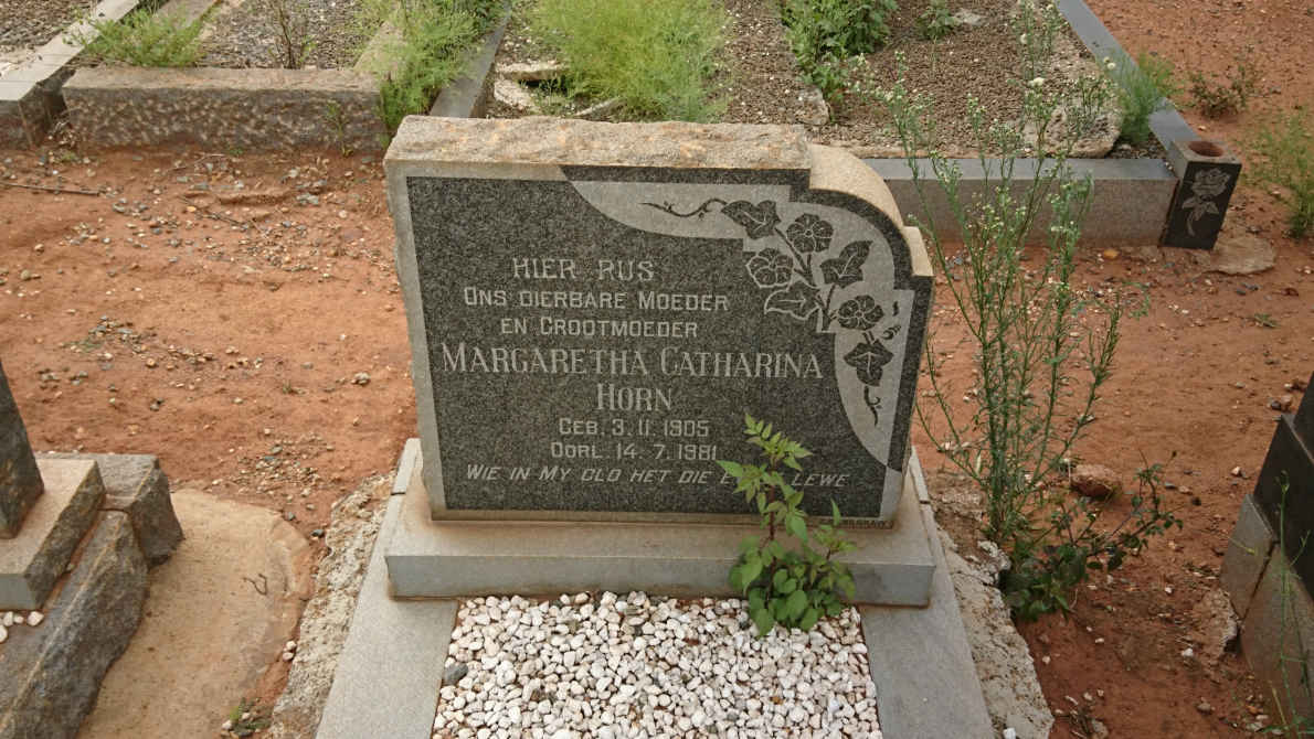 HORN Margaretha Catharina 1905-1981