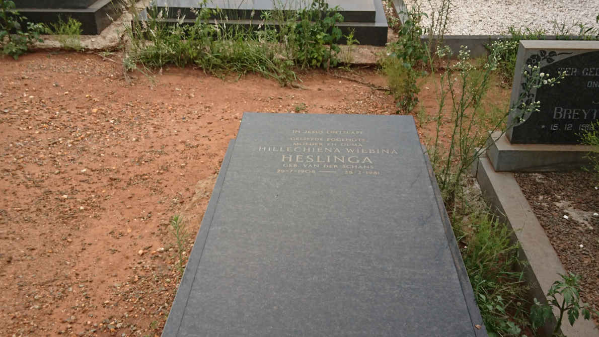 HESLINGA Hillechiena Wiebina nee VAN DER SCHANS 1908-1981