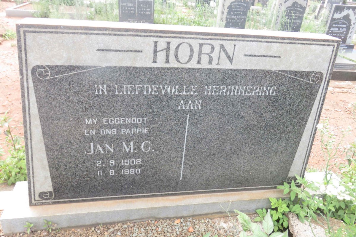 HORN Jan M.C. 1908-1980
