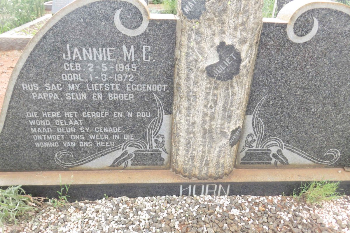 HORN Jannie M.C. 1945-1972