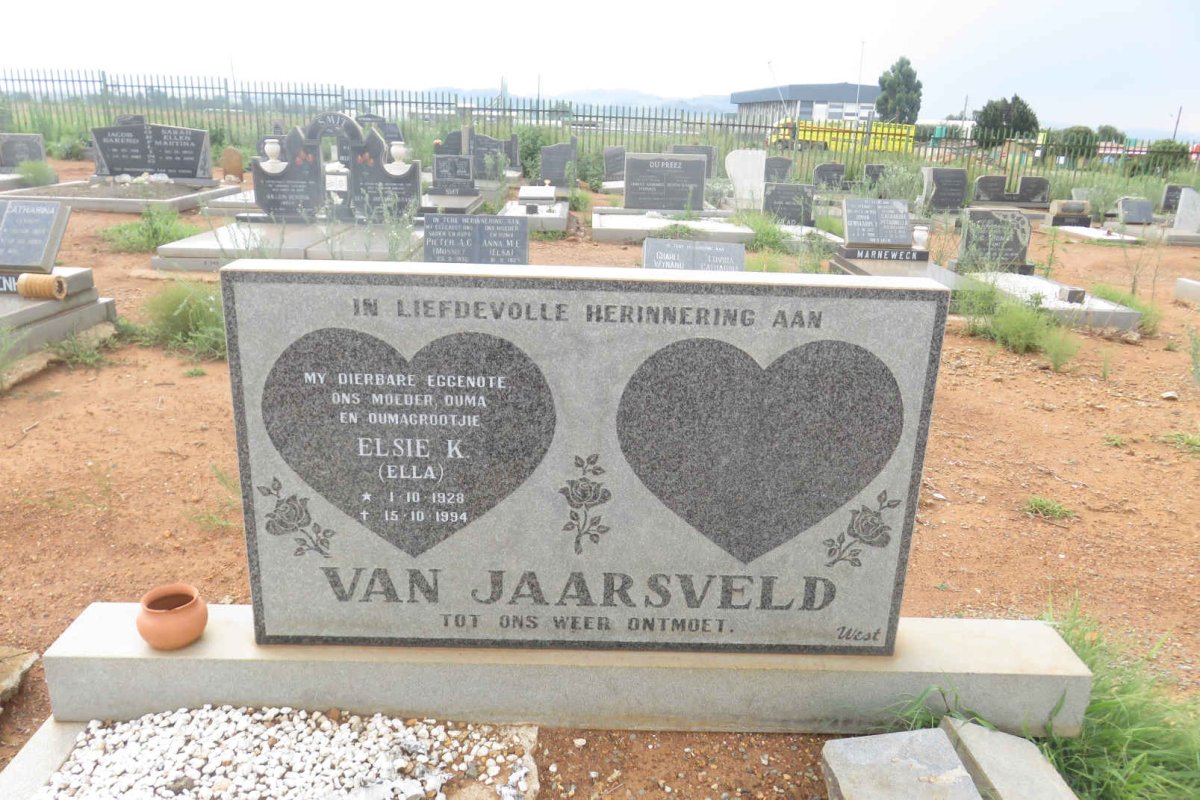 JAARSVELD Elsie K., van  1928-1994