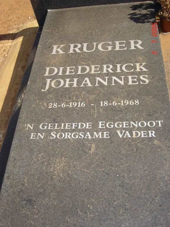 KRUGER Diederick Johannes 1916-1968