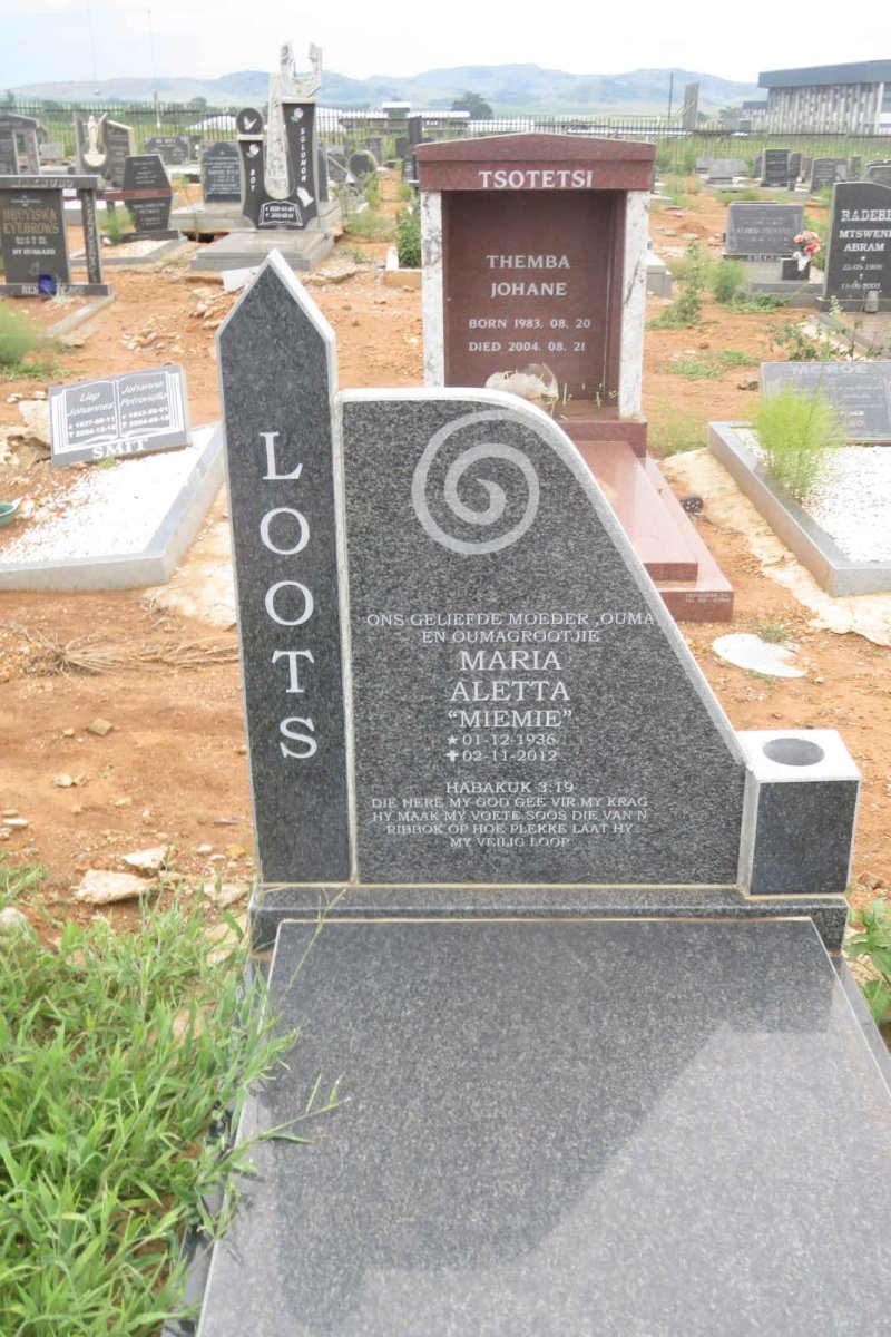 LOOTS Maria Aletta 1936-2012